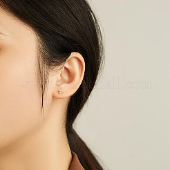 925 boucle d'oreille clou en argent rhodié&nbsp;EJEW-BB72109-P-A3