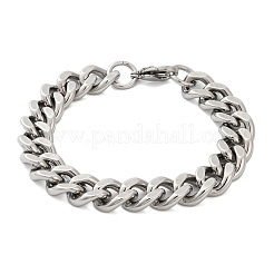 304 Edelstahl Cuban Link Kettenarmbänder für Damen und Herren&nbsp;LS-BJEW-D304-01P