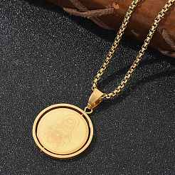 201 collane con ciondolo in acciaio inossidabile&nbsp;NJEW-Z058-01G