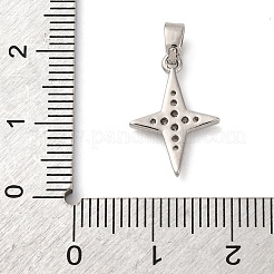 Pendentifs avec zircon cubiques à micro-pavés en laiton&nbsp;KK-P308-61P