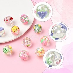 10 Stück 10 Stile DIY handgefertigte transparente Acryl-Emaille-Perlen&nbsp;MACR-FS0002-41