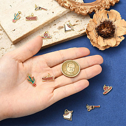 10 colgante de latón esmaltado de vaquero del oeste&nbsp;KK-CJ0004-42