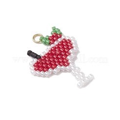 Pendenti con perline di semi di vetro 6 pz 6 colori&nbsp;PALLOY-MZ00913