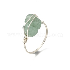 Bagues en perles tressées de pierres précieuses naturelles&nbsp;RJEW-TA00216-02