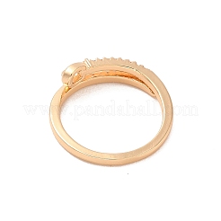 Anelli polsini aperti in ottone con micro pavé di zirconi cubici&nbsp;RJEW-R146-05A-KCG