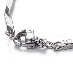 Anlaufgeschützte Unisex-Armbänder aus 304er Edelstahl mit Gliederkette&nbsp;BJEW-L637-38A-P