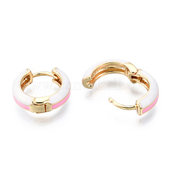 Ottone orecchini a cerchio Huggie&nbsp;EJEW-S209-07