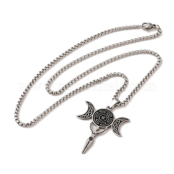 201 collares colgantes de acero inoxidable esmaltado&nbsp;NJEW-P293-09G