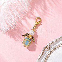 Pendentifs décoratifs lumineux en acrylique et perles de verre faites à la main&nbsp;HJEW-MZ00379