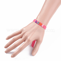 Geknotete Armbänder aus Nylonschnur mit Köperband&nbsp;BJEW-Z013-33