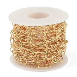 Chaînes à maillons ovales texturées en laiton&nbsp;CHC-M025-26A-G