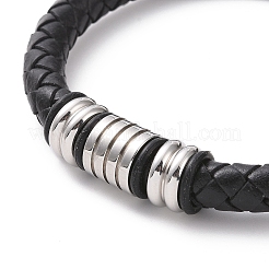 Perlenarmband aus 304er Edelstahl mit Magnetverschlüssen&nbsp;BJEW-P275-14P