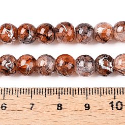 Perles de verre craquelé drawbench brins&nbsp;GLAA-N006-8mm-07