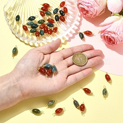 20 Stück natürliche Karneol-Anschlussanhänger&nbsp;PALLOY-YW00101-01