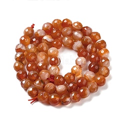 Chapelets de perles en agate à rayures naturelles/agates à bandes&nbsp;G-A246-8mm-03