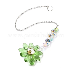 Sonnenfänger zum Aufhängen mit Glasblumen&nbsp;HJEW-C009-01B