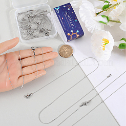 12 Stück Halsketten-Set aus 304 Edelstahl mit Serpentinenkette für Männer und Frauen&nbsp;NJEW-SC0001-15