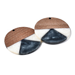 Pendentifs en bois de résine et de noyer&nbsp;X-RESI-S389-070A-A10