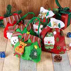 7 stücke 7 stil weihnachten vliesstoffe süßigkeiten tüten dekorationen&nbsp;ABAG-SZ0001-16