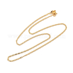 Collane a catena ovale con trama in ottone&nbsp;NJEW-H053-01A-G01