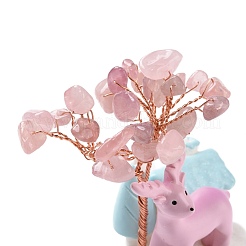 Décoration d'affichage d'arbre de quartz rose naturel&nbsp;DJEW-G030-01RG-04