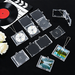12 Beutel Plastik-CD-Hülle Anhänger Dekoration&nbsp;AJEW-OC0016-44B