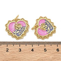 Pendentifs en laiton et émail pour la fête des mères&nbsp;KK-G555-15G-02