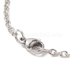 Set di 2 cuore di strass di cristallo a 2 colori con braccialetti a maglie malocchio&nbsp;BJEW-JB09166