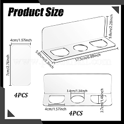 Mensola portaoggetti da parete per bagno con organizer multiuso in acrilico a 3 slot&nbsp;ODIS-WH0030-334A