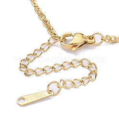 Bracelet multibrins double couche en acier inoxydable 304 avec chaînes câble et satellite&nbsp;BJEW-E092-02G