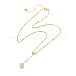 Collane a laccio regolabili con catena a cavo in ottone e catena a graffetta&nbsp;NJEW-JN06150-02