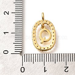 Pendentifs avec zircon cubiques à micro-pavés en laiton&nbsp;ZIRC-P123-01G-Q01