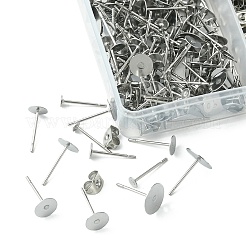 200 Stück Ohrstecker-Beschläge aus 304 Edelstahl in 5 Größen&nbsp;STAS-YW0001-74P