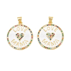 Colgante micropavé cubic zirconia de latón&nbsp;KK-D232-16G