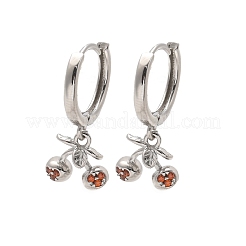 Ottone zirconi Orecchini a cerchio&nbsp;EJEW-Q015-01P-B