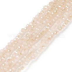 Chapelets de perles en verre électroplaqué&nbsp;EGLA-J144-HR-C05