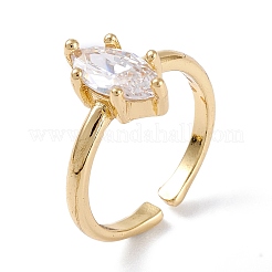 Micro allanar anillos de latón manguito de óxido de circonio cúbico&nbsp;RJEW-M138-15G-A