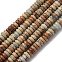 Natürliche Aqua Terra Jaspis Perlen Stränge&nbsp;G-L624-H03-6x2mm