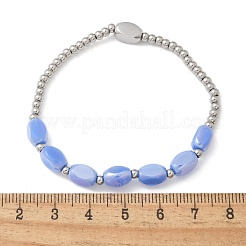 304 braccialetti elastici in acciaio inossidabile per le donne&nbsp;BJEW-M054-01P-02