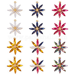 24 stücke 6 farben acryl strass anhänger&nbsp;FIND-TA0002-79