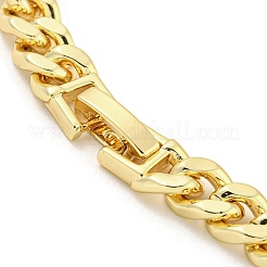 Braccialetti a catena attorcigliata da donna in ottone con micro pavé di zirconi trasparenti&nbsp;BJEW-R315-01D-G
