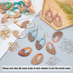 Kits de fabrication de boucles d'oreilles bricolage&nbsp;RESI-OC0001-18