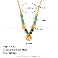 Colliers avec pendentif disque en acier inoxydable&nbsp;HX3961