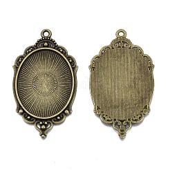 Supports de cabochon en alliage de style tibétain&nbsp;X-TIBEP-R304-016AB-LF