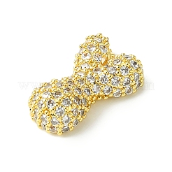 Placage de rack pendentifs en zircone cubique clair en laiton&nbsp;KK-S378-01G-Y