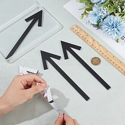 4 panneau de signalisation publique en acrylique avec flèche pour toilettes&nbsp;AJEW-BC0010-42A