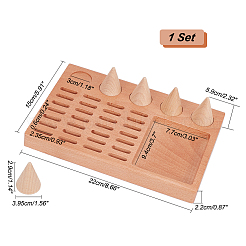 Fingerring-Organizer-Ausstellungsständer aus Holz&nbsp;RDIS-WH0009-019