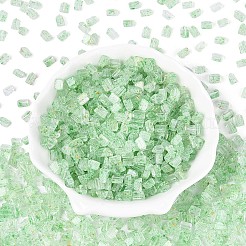Perles de rocaille en verre peintes en spray transparentes&nbsp;SEED-L011-10A-15