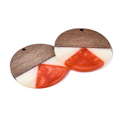 Pendentifs en bois de résine et de noyer&nbsp;RESI-S389-070A-A13