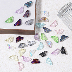 54 Stück 9 Farben galvanisieren transparente Glasperlen&nbsp;GLAA-SC0003-05